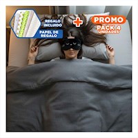 Pack4 Cubierta Ocular Con Gel Negro Termica para Descanso Y+Papel Regalo